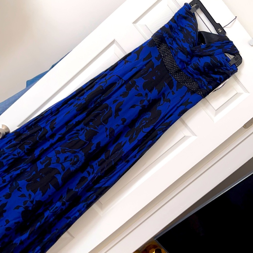 Rickie Freeman - Terri Jon Blue & Black evening gown